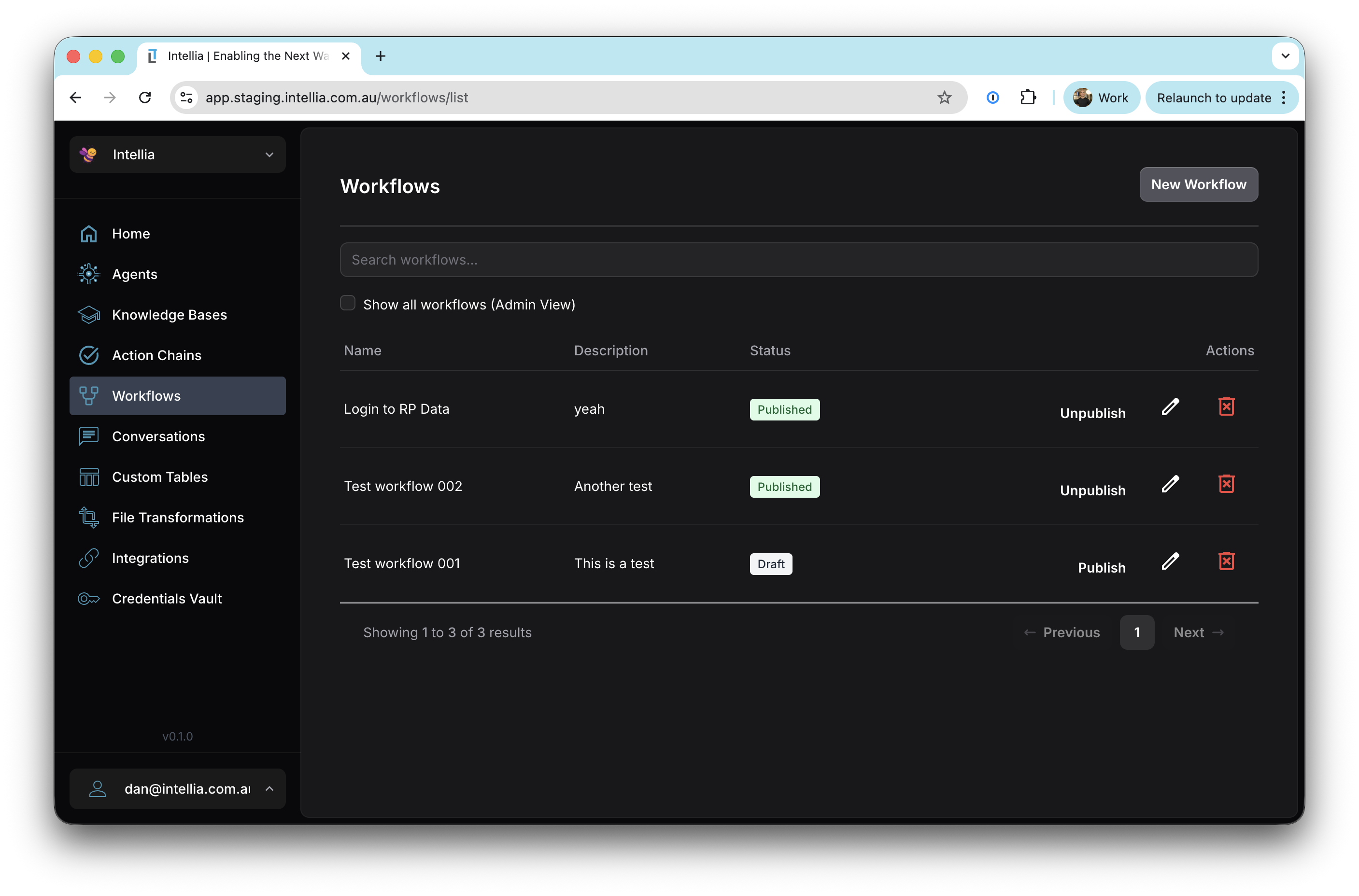 Intellia Workflows